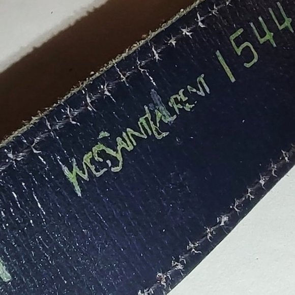 1980s True Vintage Dark Brown Real Snakeskin Thin Belt By Yves Saint Laurent Med - Picture 6 of 7